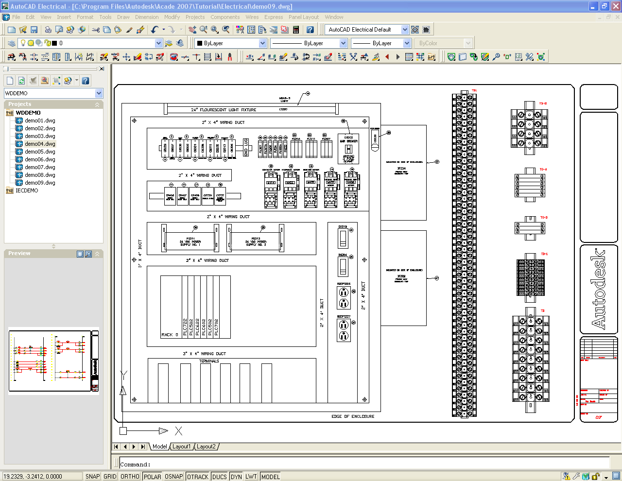 AUTOCAD electrical схемы